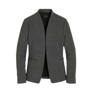 NWT J. Crew Womens Petite Size 4 4P Gray Going-Out Blazer in Stretch Twill NEW